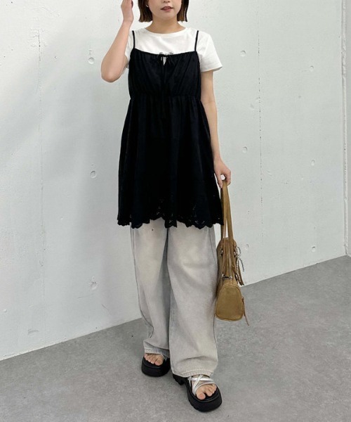 archives（アルシーヴ）の「オーバーダイダメージデニム（デニムパンツ・レディース・ベージュ/ブルー・MEDIUM/SMALL）」の15枚目の写真