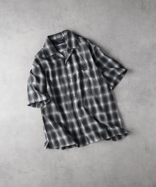 BACK NUMBER(バックナンバー)の「BACK NUMBER(バックナンバー)【メンズ】オンブレチェック半袖シャツ(シャツ/ブラウス・メンズ・サックスブルー/ブラック・M/L/XL)」の15枚目の写真