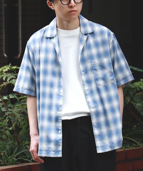 BACK NUMBER(バックナンバー)の「BACK NUMBER(バックナンバー)【メンズ】オンブレチェック半袖シャツ(シャツ/ブラウス・メンズ・サックスブルー/ブラック・M/L/XL)」の18枚目の写真