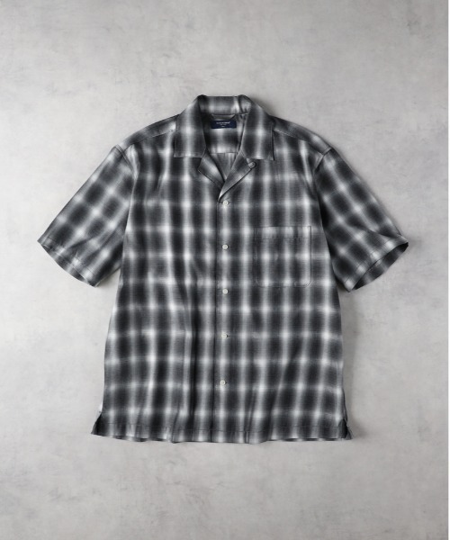 BACK NUMBER(バックナンバー)の「BACK NUMBER(バックナンバー)【メンズ】オンブレチェック半袖シャツ(シャツ/ブラウス・メンズ・サックスブルー/ブラック・M/L/XL)」の11枚目の写真