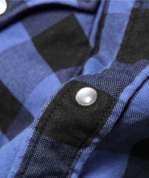 HYSTERIC GLAMOUR（ヒステリックグラマー）の「ニッティッシュクロス 長袖ウエスタンSH（シャツ/ブラウス・メンズ・レッド系その他/ブルー系その他/グレー系その他・SMALL/MEDIUM/LARGE）」の9枚目の写真