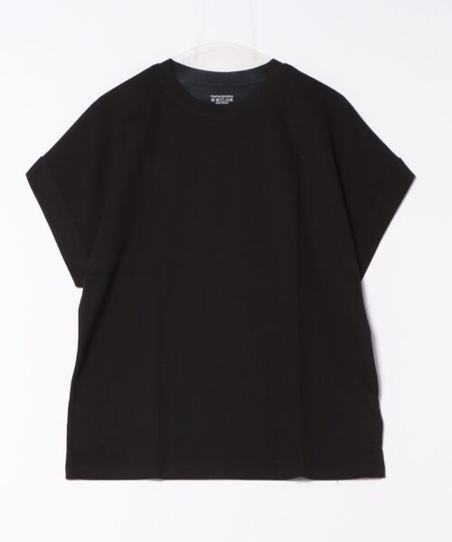 Lace Ladies(レースレディース)の「クルーネック ロールアップ オーバーサイズ 半袖 Tシャツ(Tシャツ/カットソー・レディース・ブラック/ベージュ/グレー/ホワイト・FREE)」の5枚目の写真
