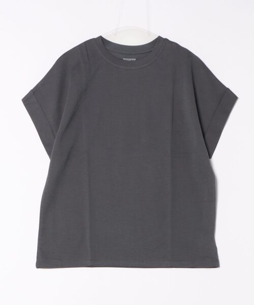 Lace Ladies(レースレディース)の「クルーネック ロールアップ オーバーサイズ 半袖 Tシャツ(Tシャツ/カットソー・レディース・ブラック/ベージュ/グレー/ホワイト・FREE)」の6枚目の写真