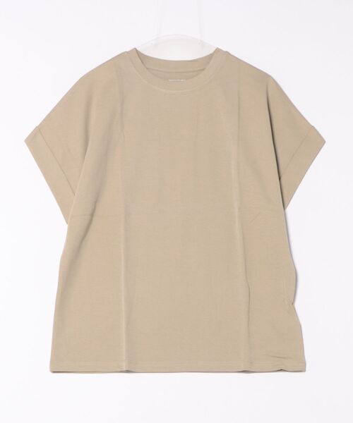 Lace Ladies(レースレディース)の「クルーネック ロールアップ オーバーサイズ 半袖 Tシャツ(Tシャツ/カットソー・レディース・ブラック/ベージュ/グレー/ホワイト・FREE)」の7枚目の写真