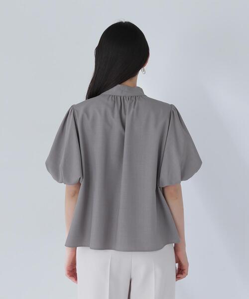 NATURAL BEAUTY BASIC(ナチュラルビューティーベーシック)の「◇リネンライクサイドタイブラウス(シャツ/ブラウス・レディース・オレンジ/ブラウン/オフホワイト・MEDIUM/SMALL)」の7枚目の写真