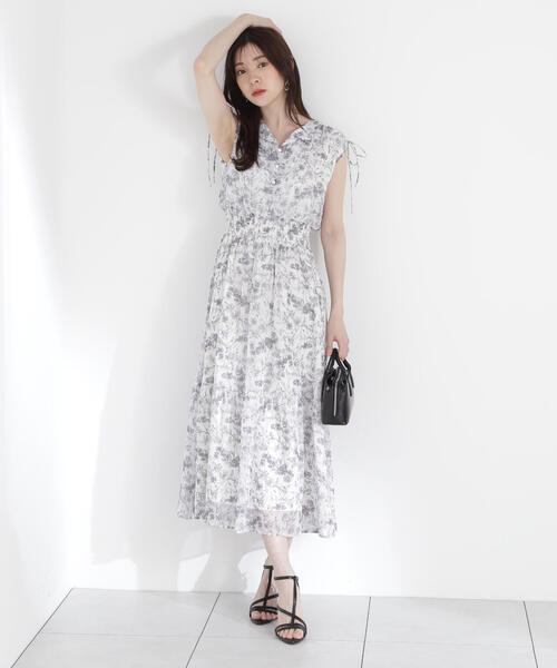 PROPORTION BODY DRESSING(プロポーションボディドレッシング)の「花柄楊柳ワンピース / 1215240604(ワンピース・レディース・ブラック/ブルー/ピンク・SMALL/MEDIUM/P/S)」の6枚目の写真