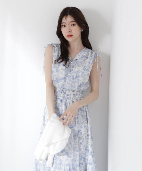 PROPORTION BODY DRESSING(プロポーションボディドレッシング)の「花柄楊柳ワンピース / 1215240604(ワンピース・レディース・ブラック/ブルー/ピンク・SMALL/MEDIUM/P/S)」の21枚目の写真