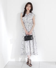 人気完売商品♡花柄フリル袖ワンピースPSサイズ／プロポーション 人気完売商品♡花柄フリル袖ワンピースPSサイズ／プロポーション