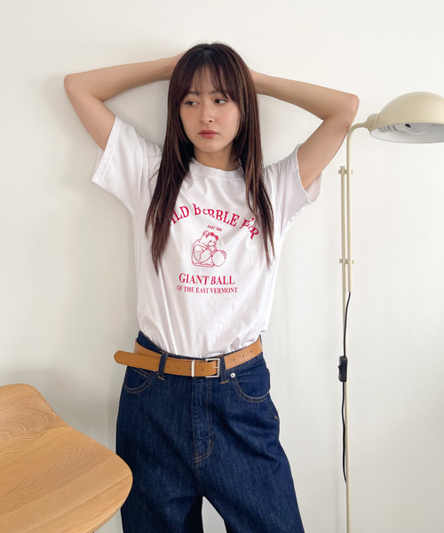 Good Riddance(グッドリダンス)の「【Good Riddance】古着風 ベア プリント Tシャツ(Tシャツ/カットソー・レディース・ホワイト/ネイビー/グレー・FREE)」の9枚目の写真