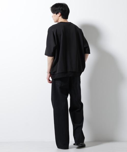 NANO universe(ナノユニバース)の「フクレジャガードTシャツ(Tシャツ/カットソー・メンズ・ベージュ/ブラック・M/L)」の9枚目の写真