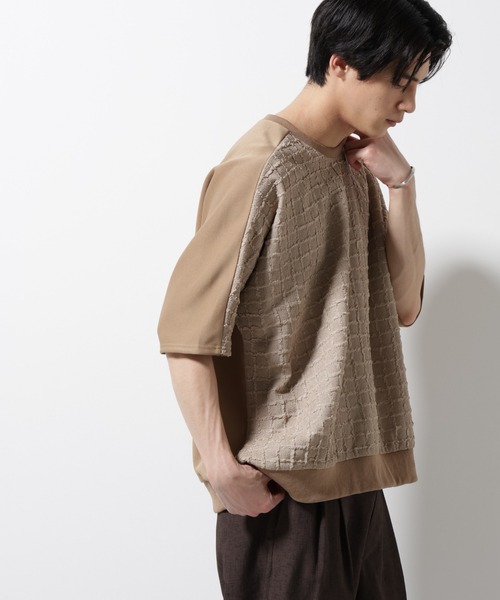 NANO universe(ナノユニバース)の「フクレジャガードTシャツ(Tシャツ/カットソー・メンズ・ベージュ/ブラック・M/L)」の10枚目の写真