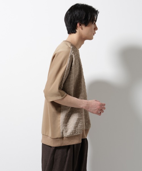 NANO universe(ナノユニバース)の「フクレジャガードTシャツ(Tシャツ/カットソー・メンズ・ベージュ/ブラック・M/L)」の11枚目の写真