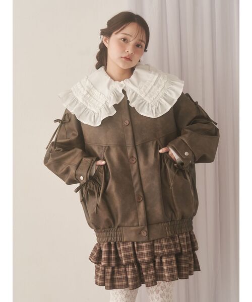 ギャザーリボンジャケット（ブルゾン）｜merry jenny（メリージェニー