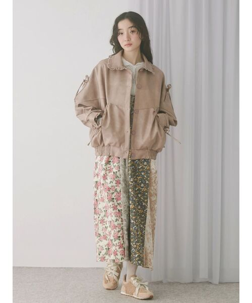 セール】ギャザーリボンジャケット（ブルゾン）｜merry jenny（メリー