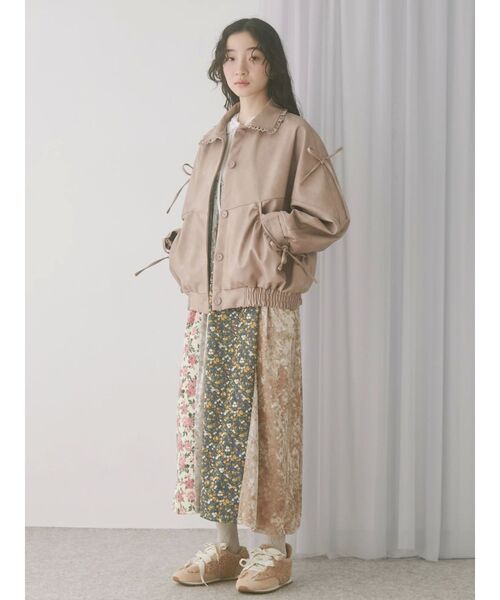 セール】ギャザーリボンジャケット（ブルゾン）｜merry jenny（メリー