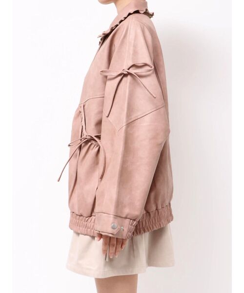 セール】ギャザーリボンジャケット（ブルゾン）｜merry jenny