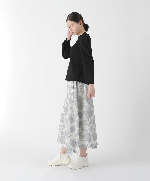 Plantation(プランテーション)の「エンブロJQ / スカート / (O)(スカート・レディース・ブラック/グレー/オフホワイト・M size)」の6枚目の写真