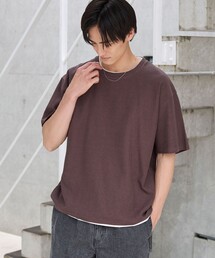 ワッフルフェイクレイヤードＴシャツ