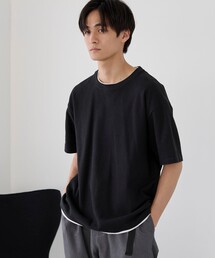 coen | ワッフルフェイクレイヤードＴシャツ(Tシャツ/カットソー)