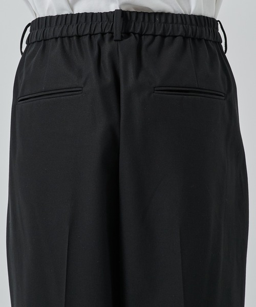 STUDIOUS（ステュディオス）の「【STUDIOUS】GANSHIN DRILL WIDE SLACKS（スラックス・メンズ・ブラック/ダークグレー・2/1）」の14枚目の写真