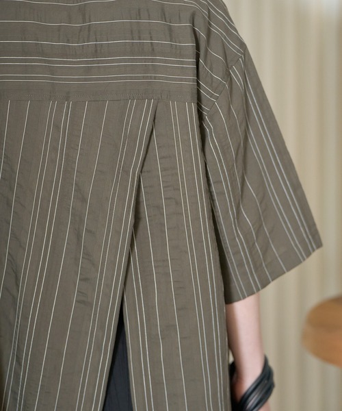 AMERICAN HOLIC（アメリカンホリック）の「【WEB限定】アシンメトリーストライプシャツ（シャツ/ブラウス・レディース・アイボリー/グレー・FREE）」の10枚目の写真