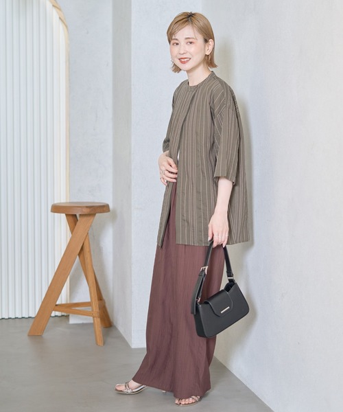 ZOZO限定】アシンメトリーストライプシャツ（シャツ/ブラウス
