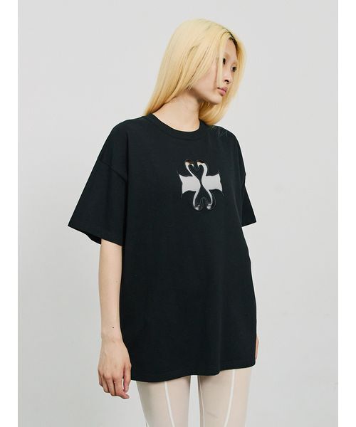 SORIN（ソリン　）の「SWAN Cutwork Big T-shirt（Tシャツ/カットソー・レディース・ホワイト/ピンク/ブラック・38）」の8枚目の写真
