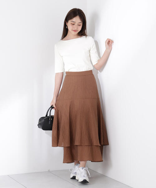 PROPORTION BODY DRESSING(プロポーションボディドレッシング)の「前後2WAYフライスTシャツ / 1215260606(Tシャツ/カットソー・レディース・ブラック/ホワイト系その他/ボルドー・FREE)」の22枚目の写真