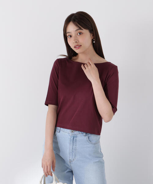 PROPORTION BODY DRESSING(プロポーションボディドレッシング)の「前後2WAYフライスTシャツ / 1215260606(Tシャツ/カットソー・レディース・ブラック/ホワイト系その他/ボルドー・FREE)」の17枚目の写真