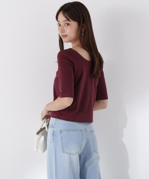 PROPORTION BODY DRESSING(プロポーションボディドレッシング)の「前後2WAYフライスTシャツ / 1215260606(Tシャツ/カットソー・レディース・ブラック/ホワイト系その他/ボルドー・FREE)」の16枚目の写真