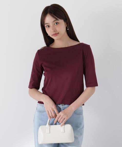 PROPORTION BODY DRESSING(プロポーションボディドレッシング)の「前後2WAYフライスTシャツ / 1215260606(Tシャツ/カットソー・レディース・ブラック/ホワイト系その他/ボルドー・FREE)」の11枚目の写真