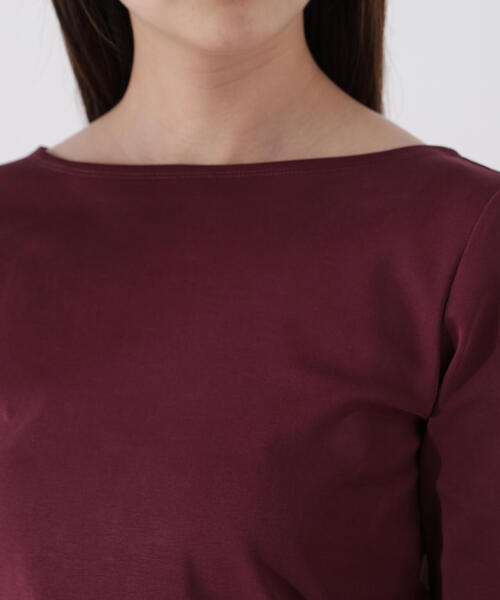 PROPORTION BODY DRESSING(プロポーションボディドレッシング)の「前後2WAYフライスTシャツ / 1215260606(Tシャツ/カットソー・レディース・ブラック/ホワイト系その他/ボルドー・FREE)」の7枚目の写真