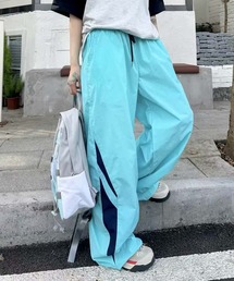 配色ワイドリラックスパンツ