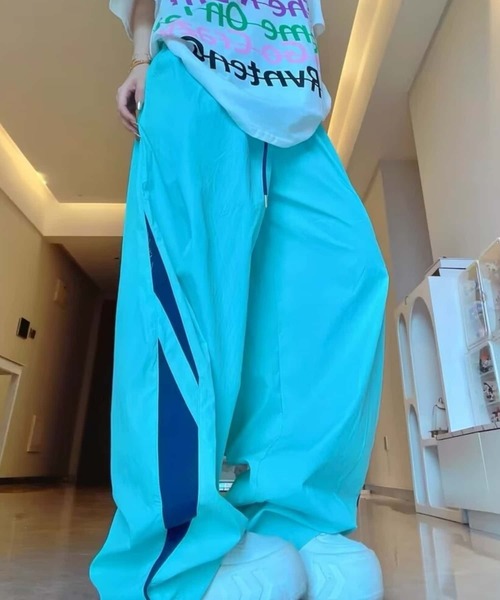 MAISON DE THERESE（メゾン ド テレーズ）の「配色ワイドリラックスパンツ（その他パンツ・レディース・イエロー/ブルー・M）」の10枚目の写真