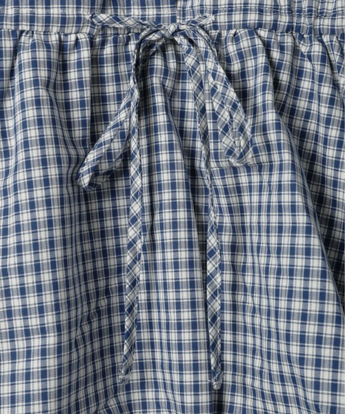 3.3 Field Trip （3.3フィールドトリップ）の「3.3 Field Trip／チェックミニワンピース（ワンピース・レディース・ネイビー・FREE）」の4枚目の写真