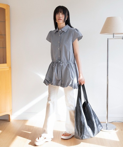 3.3 Field Trip （3.3フィールドトリップ）の「3.3 Field Trip／チェックミニワンピース（ワンピース・レディース・ネイビー・FREE）」の10枚目の写真