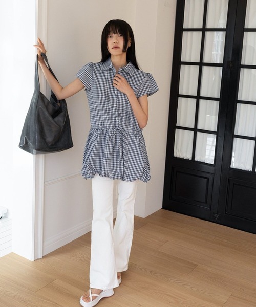 3.3 Field Trip （3.3フィールドトリップ）の「3.3 Field Trip／チェックミニワンピース（ワンピース・レディース・ネイビー・FREE）」の12枚目の写真