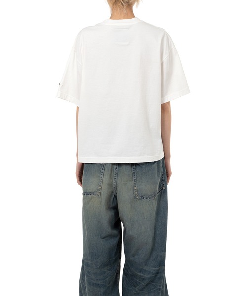 Maison MIHARA YASUHIRO(メゾンミハラヤスヒロ)の「Cat Printed Embellished Distressed T-Shirt(Tシャツ/カットソー・レディース・ホワイト/グレー/ブラック・36/38)」の7枚目の写真
