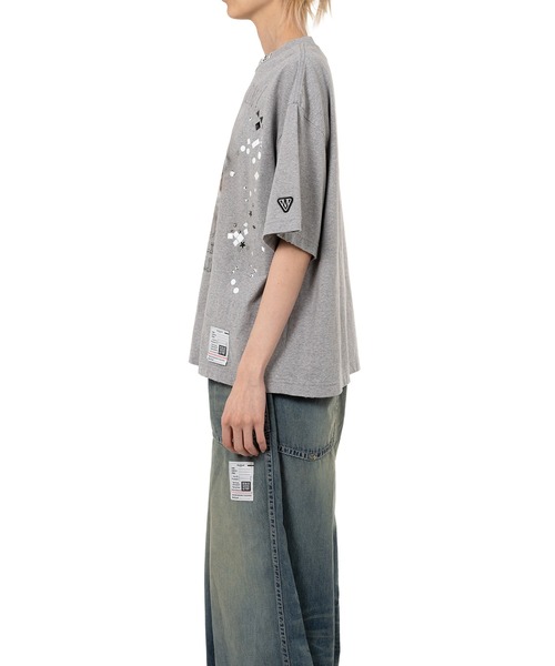 Maison MIHARA YASUHIRO(メゾンミハラヤスヒロ)の「Cat Printed Embellished Distressed T-Shirt(Tシャツ/カットソー・レディース・ホワイト/グレー/ブラック・36/38)」の18枚目の写真