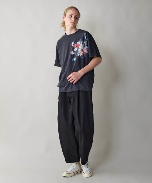 rehacer(レアセル)の「rehacer : Painting Dolman Drape CS / ペインティング ドルマン カットソー(Tシャツ/カットソー・メンズ・スミクロ/ホワイト・X-LARGE/LARGE/MEDIUM/SMALL)」の7枚目の写真