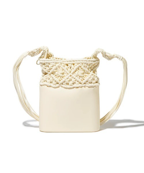 Kinetics（キネティクス）の「nana-nana KNOT SILICONE KNITTING MINI SHOULDER BAG（ナナナナ ノット シリコンニット ミニショルダーバッグ）（ショルダーバッグ・レディース・アイボリー/ブラック・ONE SIZE）」の9枚目の写真