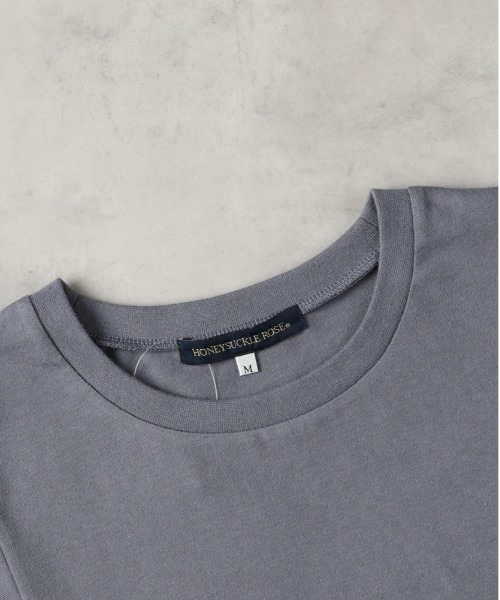 Right-on(ライトオン)の「HONEYSUCKLE ROSE(ハニーサックルローズ)【レディース】「接触冷感」ラッフルショルダーTシャツ/とろみ天竺(Tシャツ/カットソー・レディース・ブラック/オフホワイト/ブルー・L/M)」の8枚目の写真