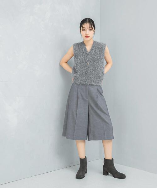 URBAN RESEARCH ROSSO WOMEN(アーバンリサーチ ロッソ)の「タックハーフパンツ(その他パンツ・レディース・グレー/ブラック・36/38)」の5枚目の写真