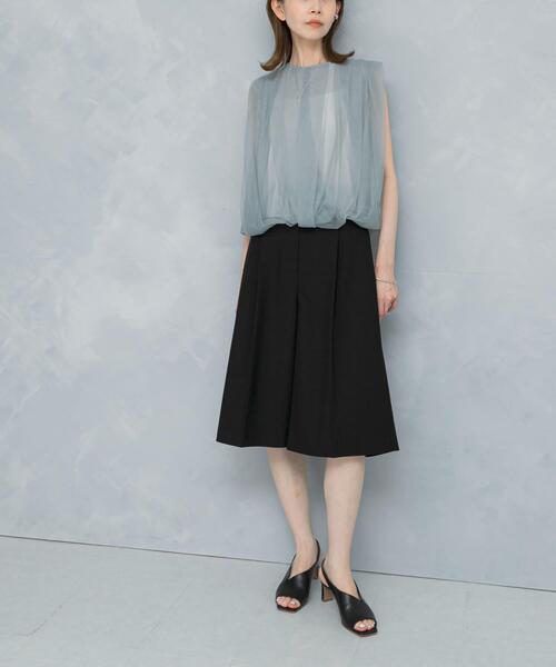 URBAN RESEARCH ROSSO WOMEN(アーバンリサーチ ロッソ)の「タックハーフパンツ(その他パンツ・レディース・グレー/ブラック・36/38)」の8枚目の写真
