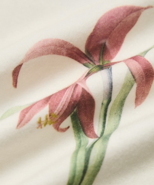 le cercle ADAM ET ROPE'(ルセルクルアダムエロペ)の「【NYBG】フラワースケッチTシャツ(Tシャツ/カットソー・レディース・ホワイト系その他・S/M)」の2枚目の写真