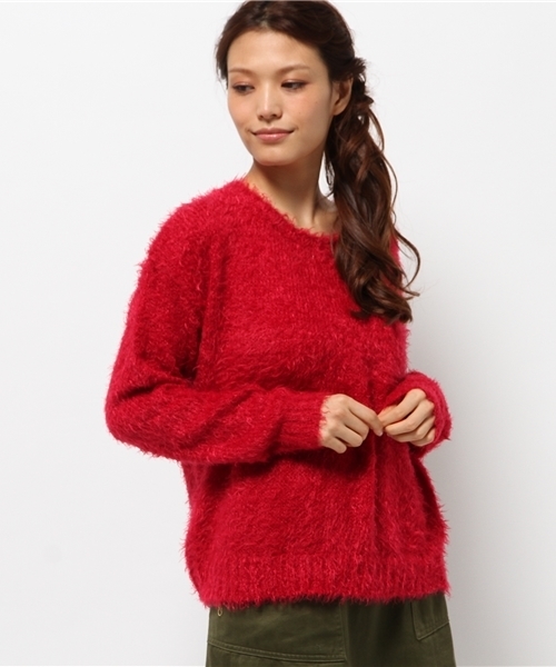 Discoat Parisien（ディスコートパリシアン）の「フェザーヤーンプルオーバー（ニット/セーター・レディース・アイボリー/グレー/ネイビー/レッド・LARGE/MEDIUM）」の4枚目の写真