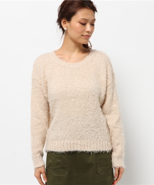 Discoat Parisien（ディスコートパリシアン）の「フェザーヤーンプルオーバー（ニット/セーター・レディース・アイボリー/グレー/ネイビー/レッド・LARGE/MEDIUM）」の9枚目の写真