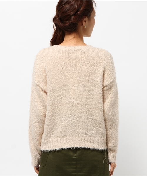 Discoat Parisien（ディスコートパリシアン）の「フェザーヤーンプルオーバー（ニット/セーター・レディース・アイボリー/グレー/ネイビー/レッド・LARGE/MEDIUM）」の11枚目の写真