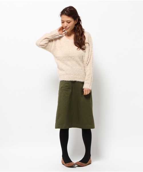 Discoat Parisien（ディスコートパリシアン）の「フェザーヤーンプルオーバー（ニット/セーター・レディース・アイボリー/グレー/ネイビー/レッド・LARGE/MEDIUM）」の12枚目の写真