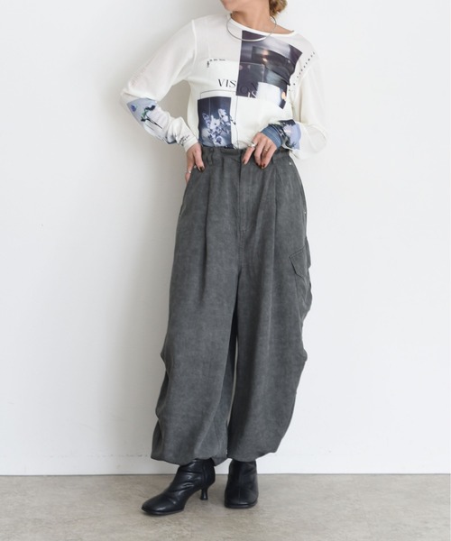 エイミーロウ　バイオ加工 アウトポケット カーゴパンツ バイオ加工 アウトポケット カーゴパンツ Eimee Law│Eimee Law